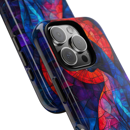 Mystic Paws – Stained Glass Cat Phone Case for iPhone, Samsung & Pixel