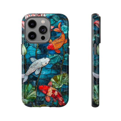 Lotus Serenity" – Koi Pond Stained Glass Case or iPhone, Samsung & Pixel