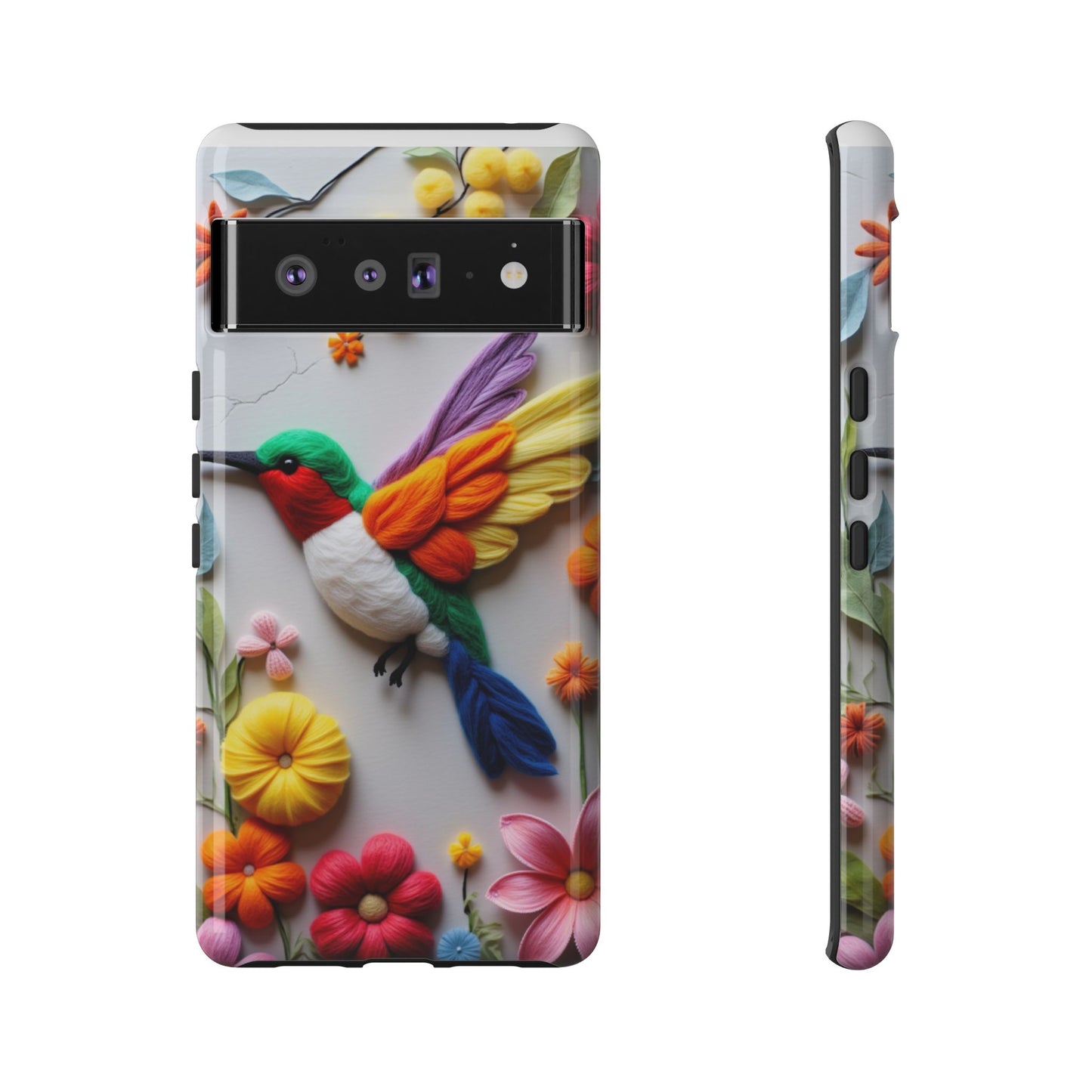Elegant Hummingbird with Floral Mosaic Design | Nature's Artistic Vibes | iPhone 16 Pro
