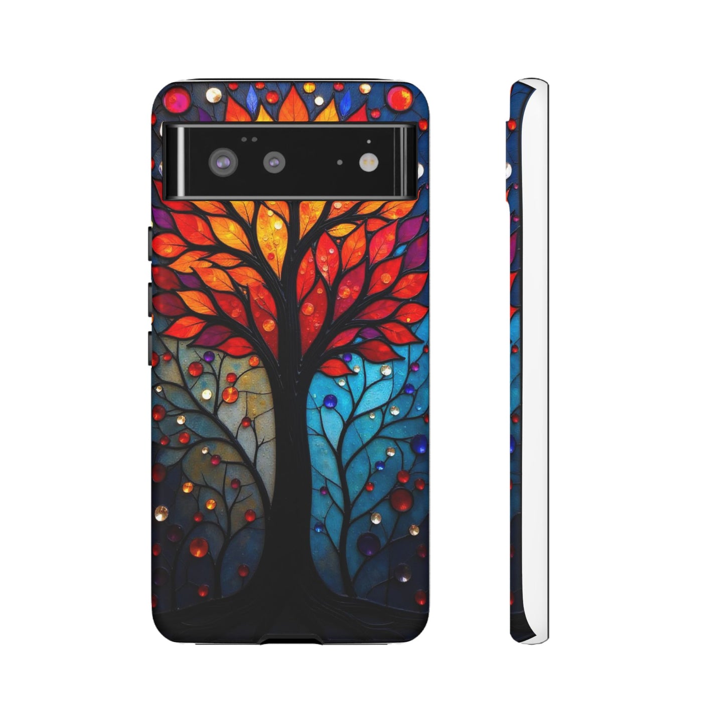 Stained Glass Tree: Vibrant Elegance for Your Case