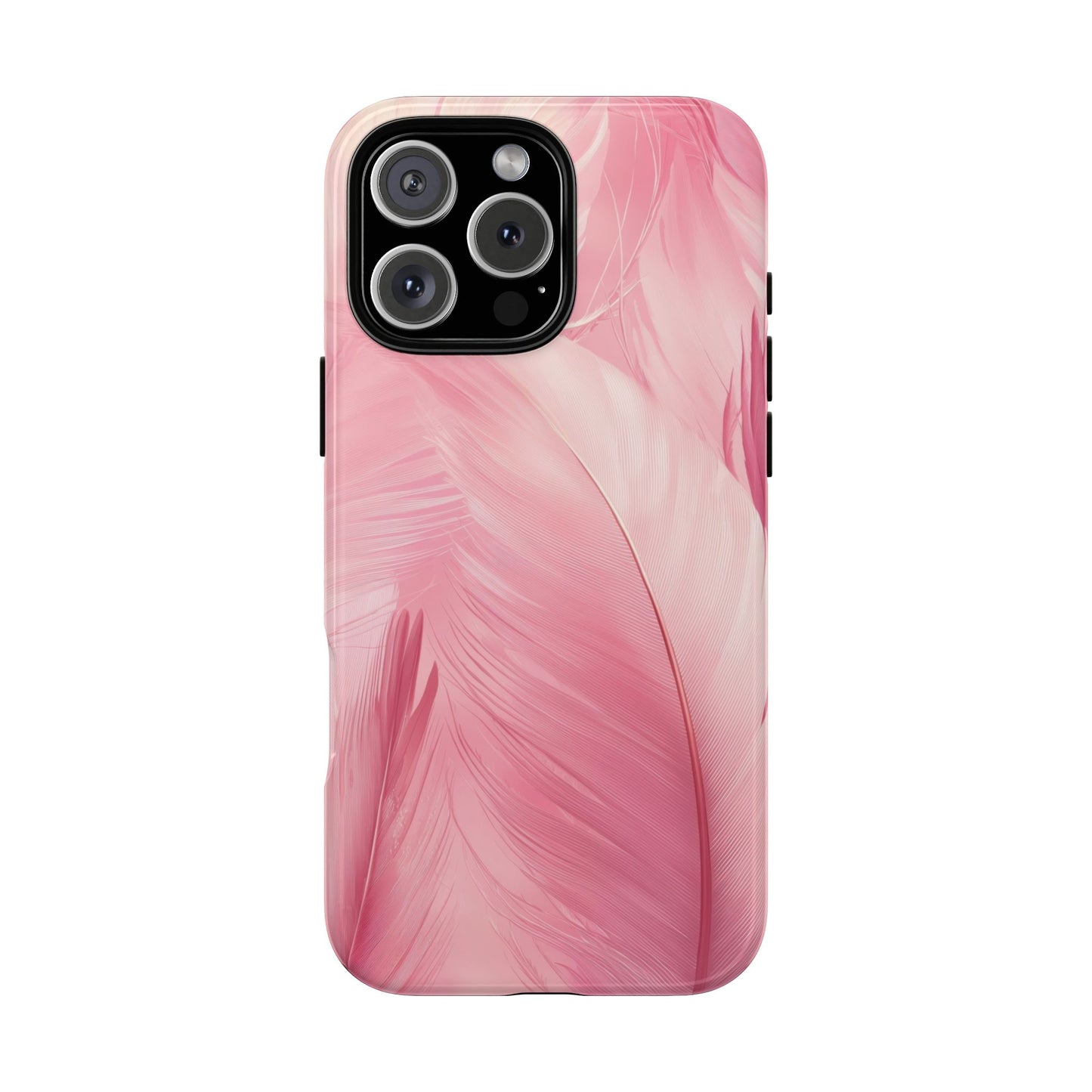 Soft Pink Flamingo Feather Phone Case for iPhone, Samsung & Google Pixel