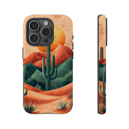Sunset Cactus Dreams Boho Phone Case for iPhone, Pixel & Samsung