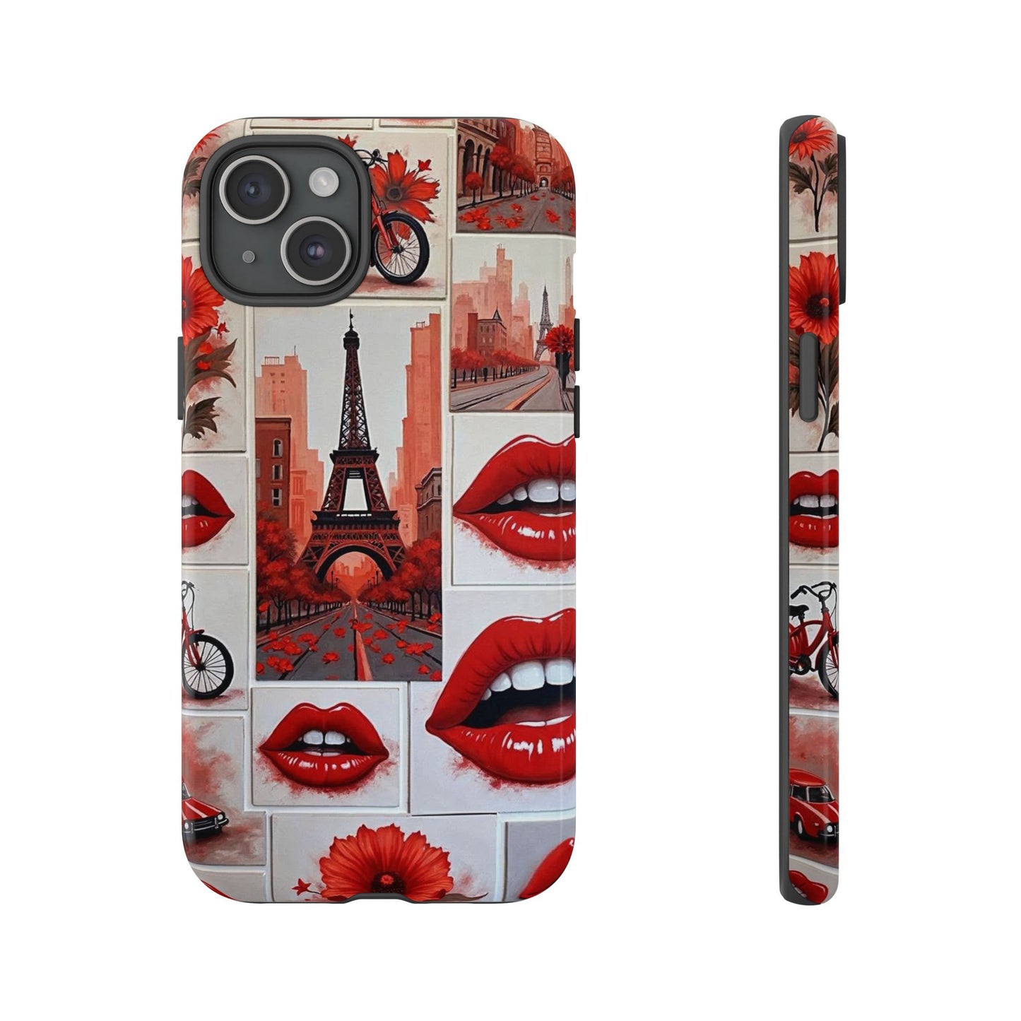 Red Lips & Eiffel Tower Phone Case