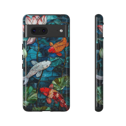 Lotus Serenity" – Koi Pond Stained Glass Case or iPhone, Samsung & Pixel