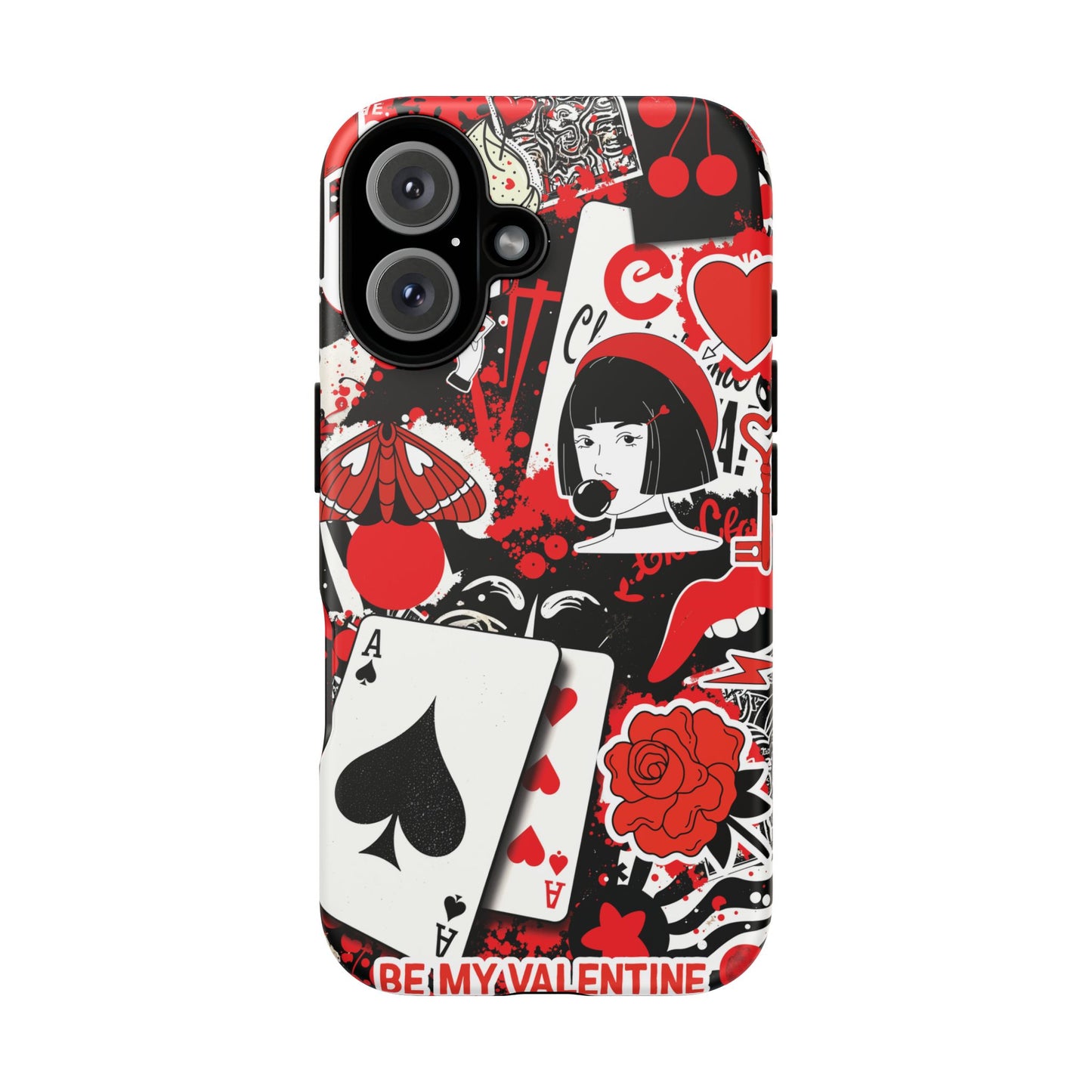 Bold Red & Black Ace Card Phone Case