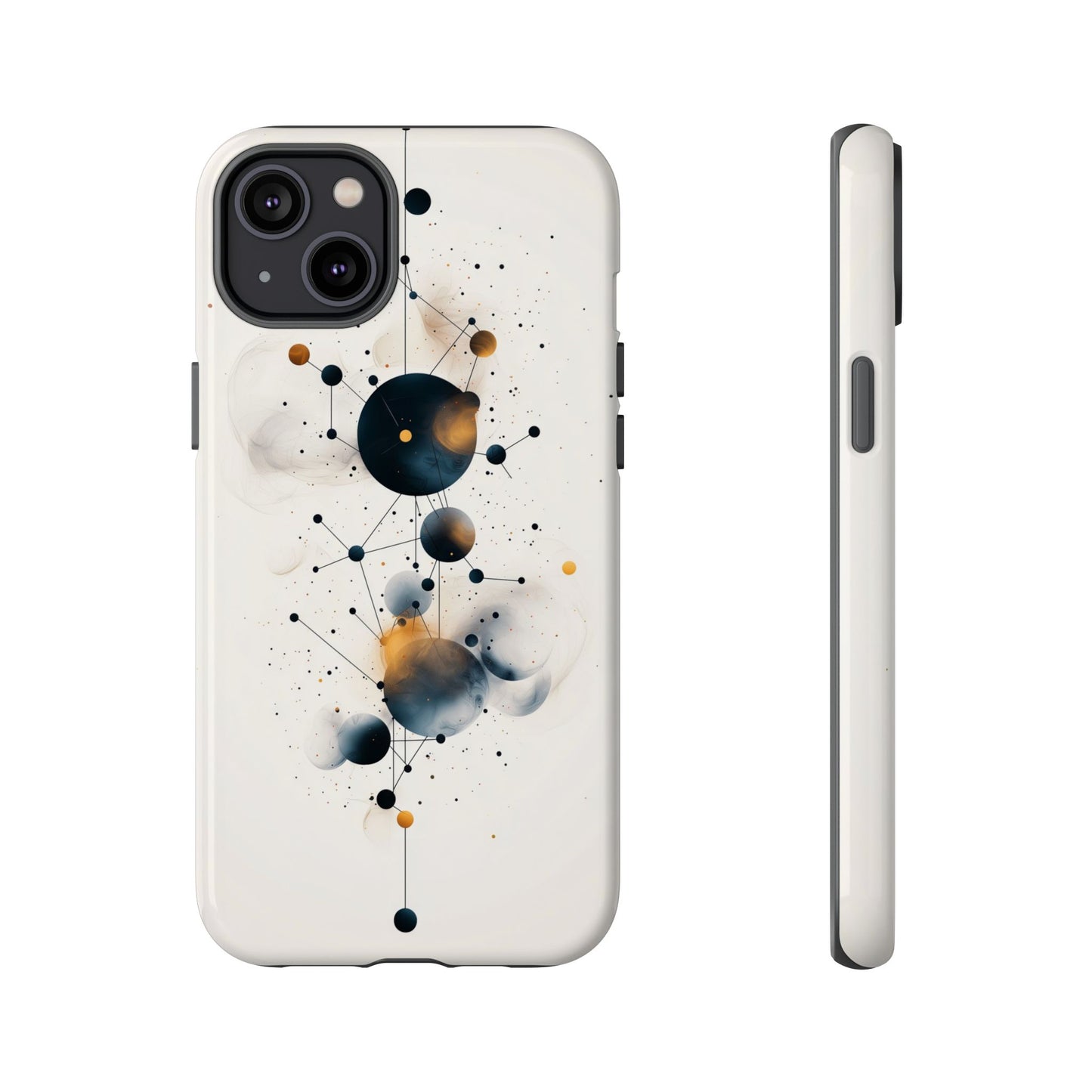Cosmic Connect – Orbital Geometry Abstract Phone Case for iPhone, Google Pixel, Samsung