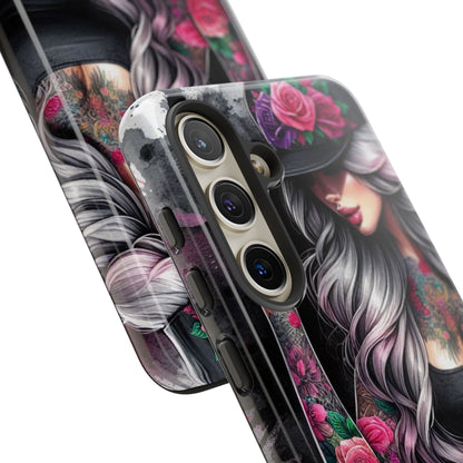 Ink & Roses – Edgy Floral Rebel Mobile Cover
