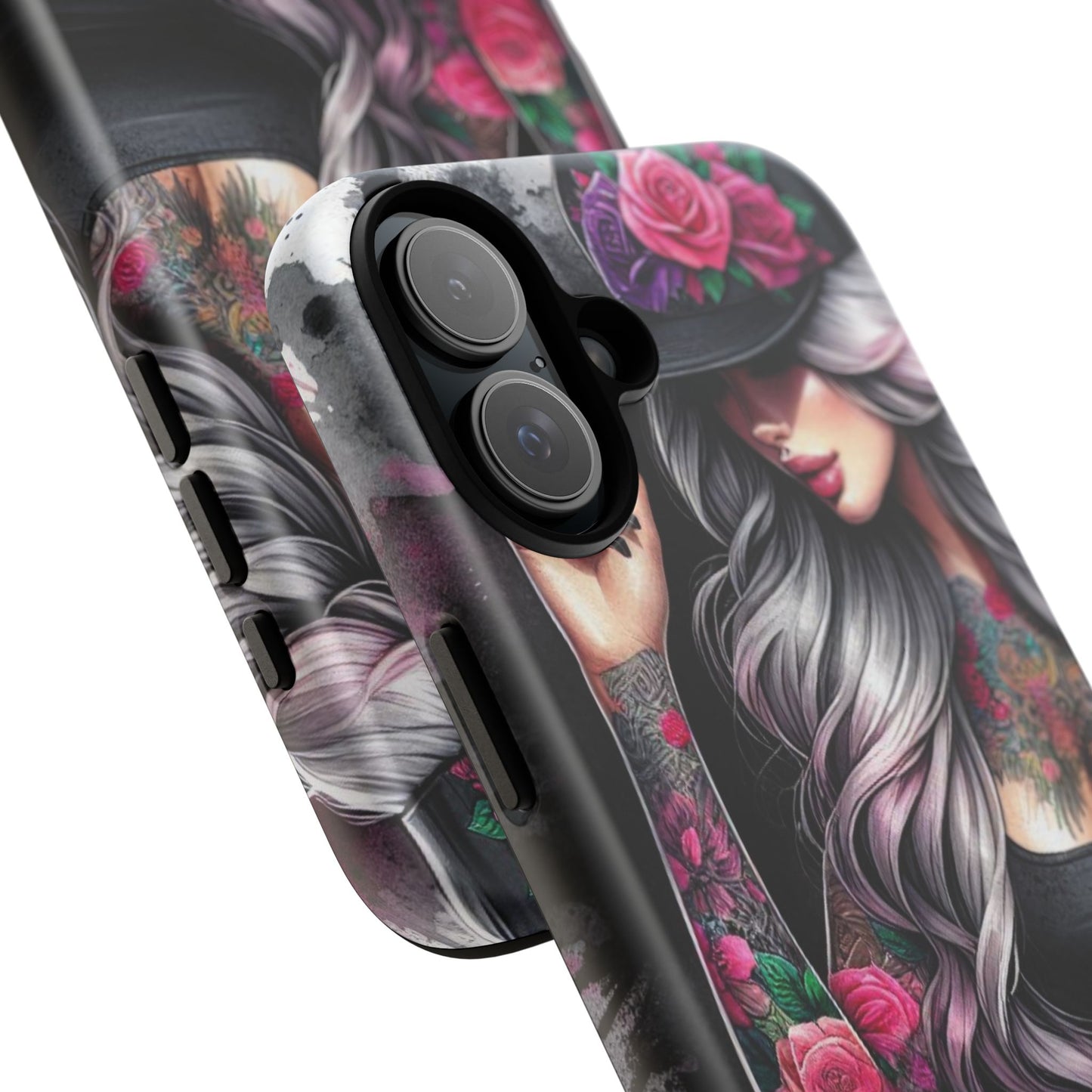 Ink & Roses – Edgy Floral Rebel Mobile Cover