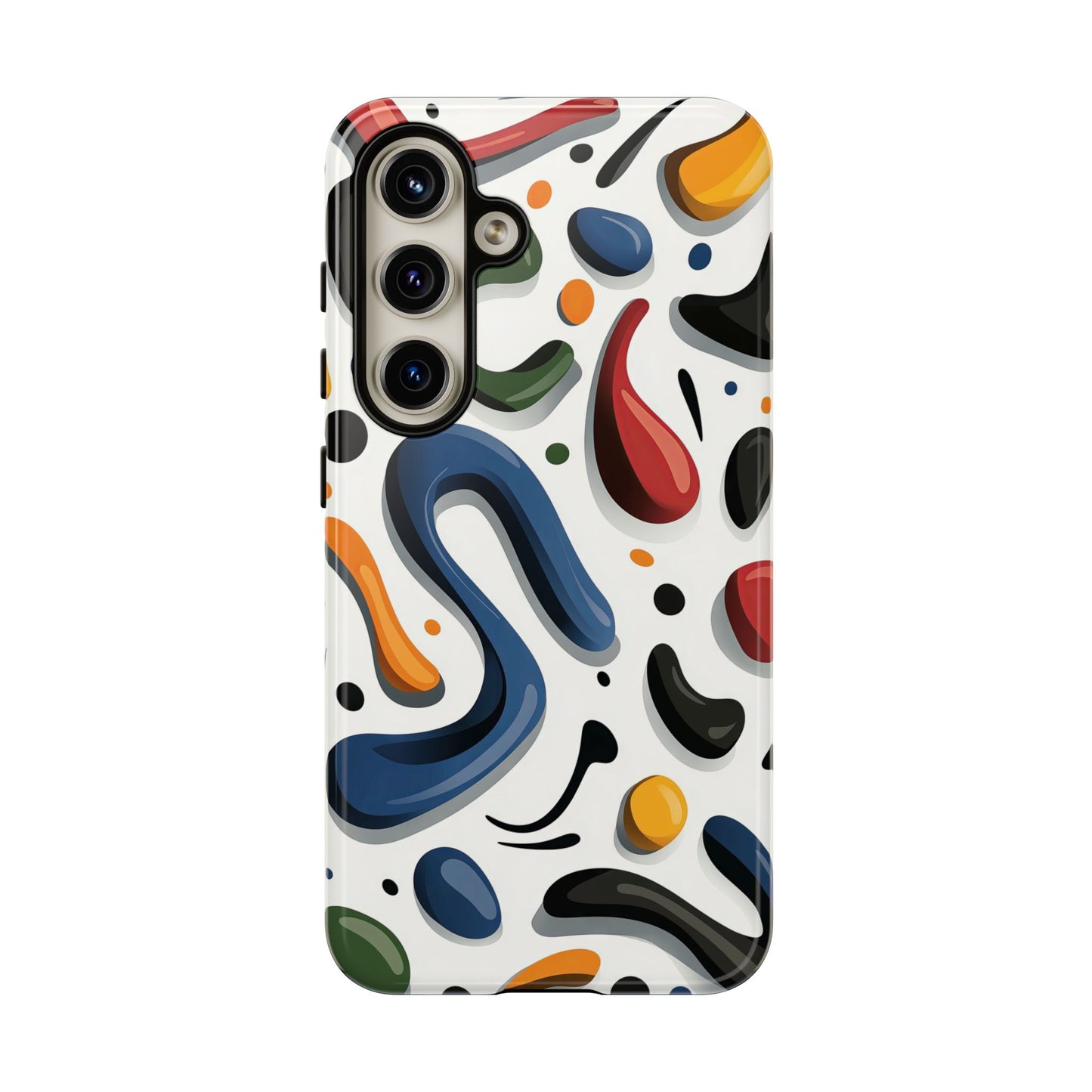Color Cascade – Glossy Abstract Blob Case for iPhone, Pixel & Samsung