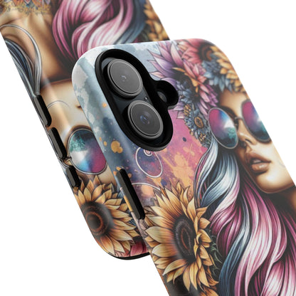 Bohemian Sunflower Queen – Retro Floral Fantasy Mobile Cover