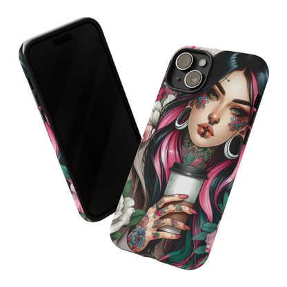 Tattooed Coffee Lover Art Mobile Case