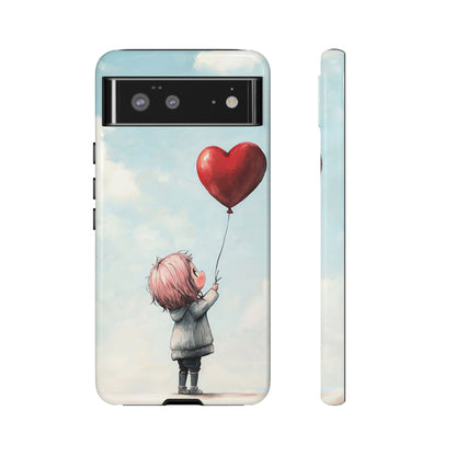 Anime Heart Balloon Phone Case – Dreamy & Cute Art for iPhone, Google Pixel & Samsung