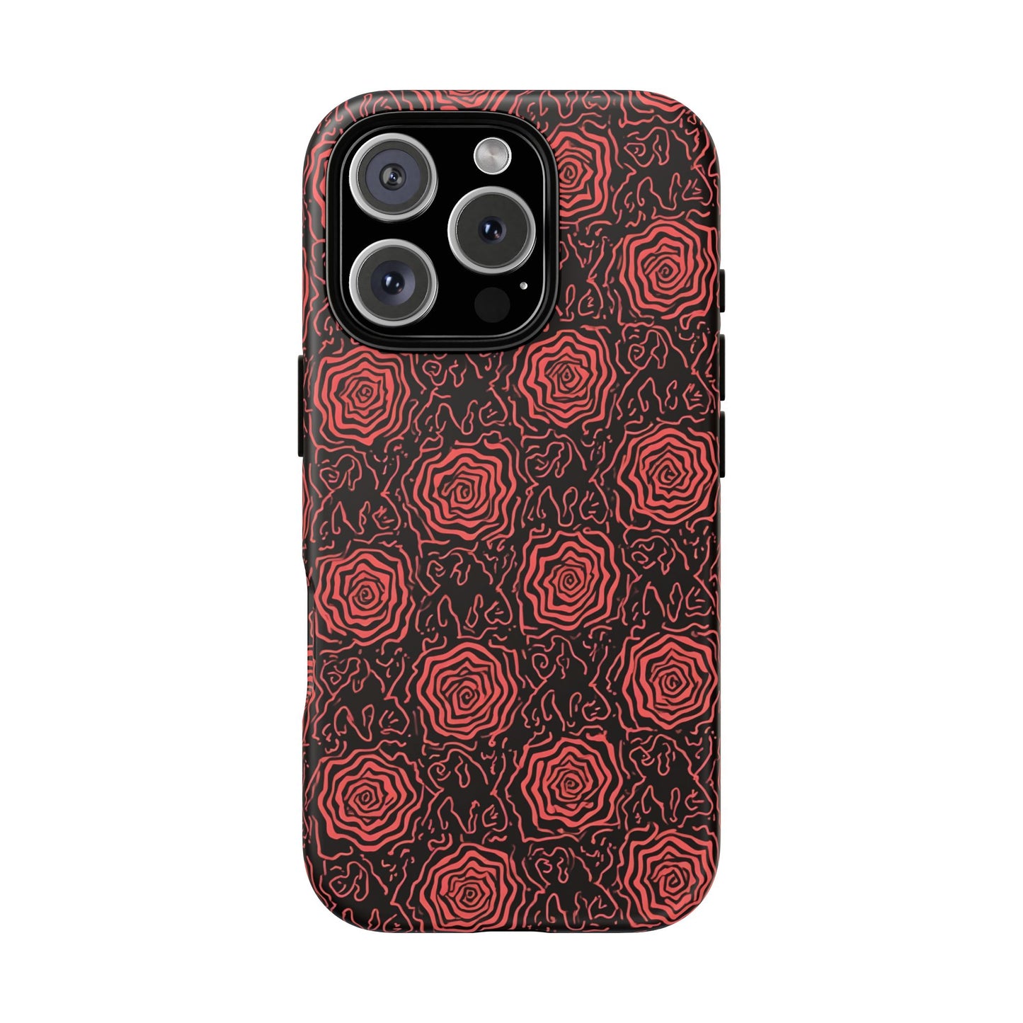 Red roses abstract geometric seamless pattern design