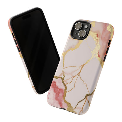 Beautiful Pink Minimal Marble Case Design