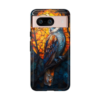 Nocturnal Wisdom – Stained Glass Owl Phone Case for iPhone, Samsung & Pixel