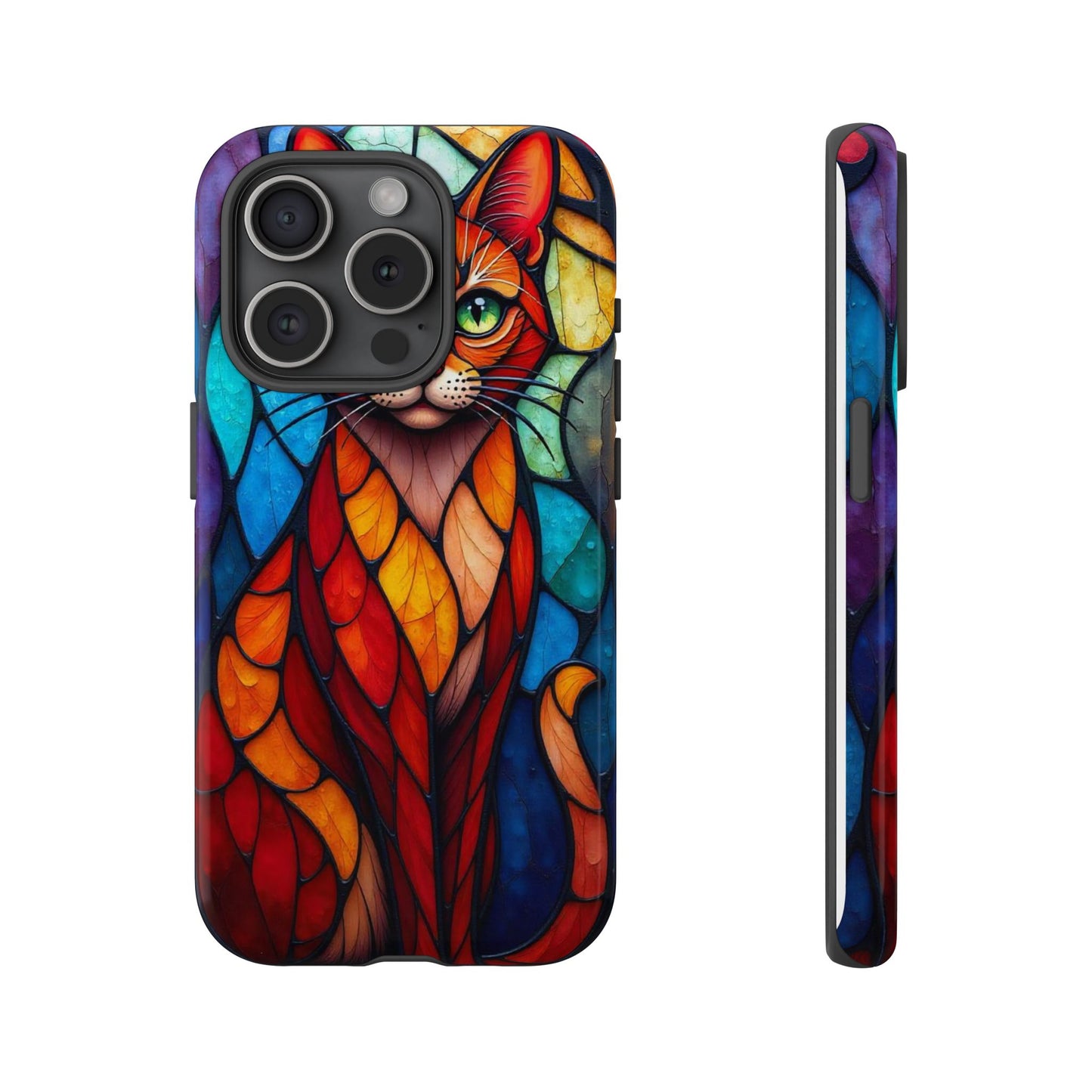 Geometric Cat: Colorful Abstract Portrait