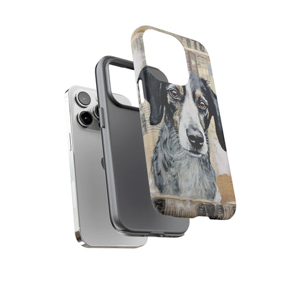 Rustic Dog Portrait – Vintage Collage Style
