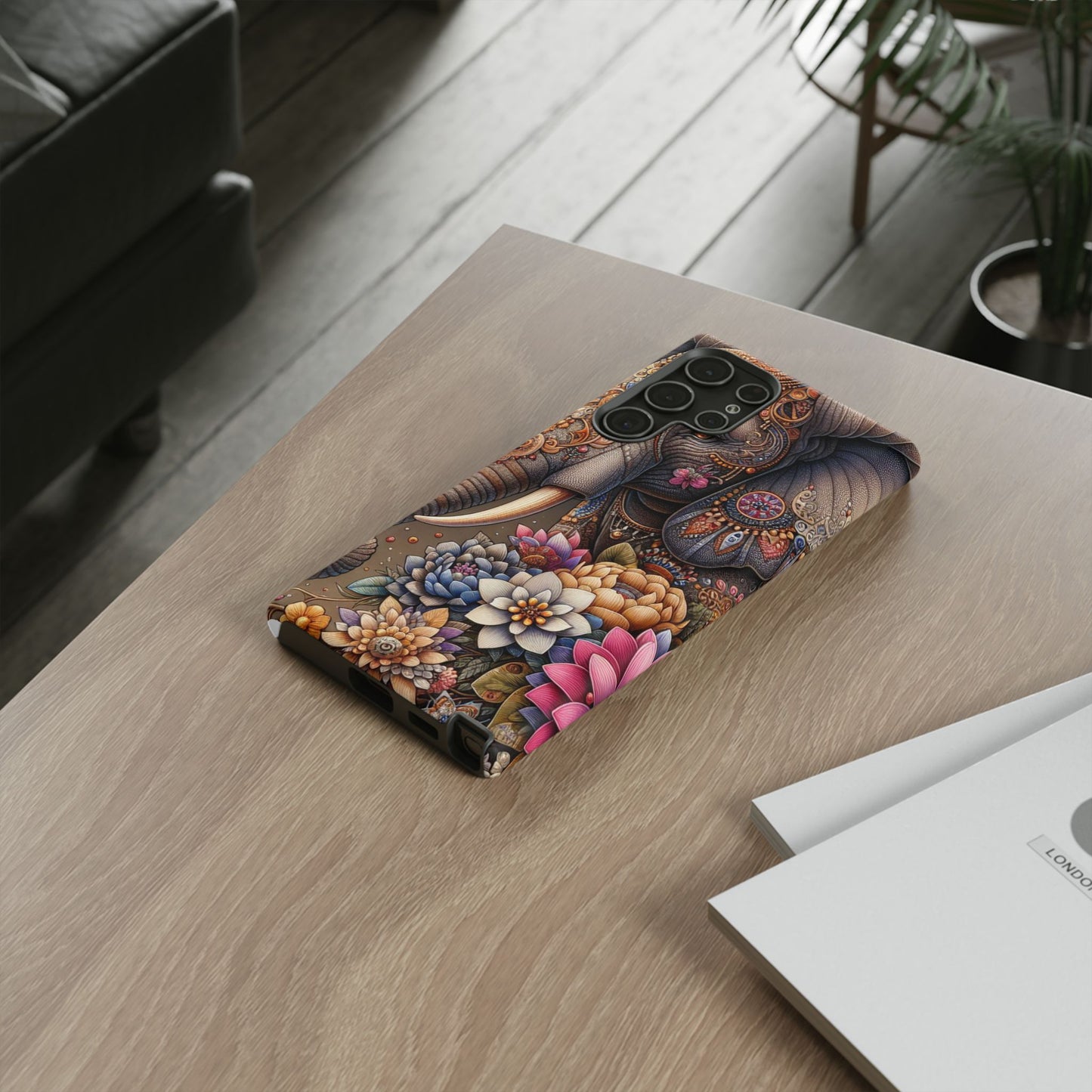 Royal Ornate Elephant Mobile Cover – Luxurious Bohemian Art