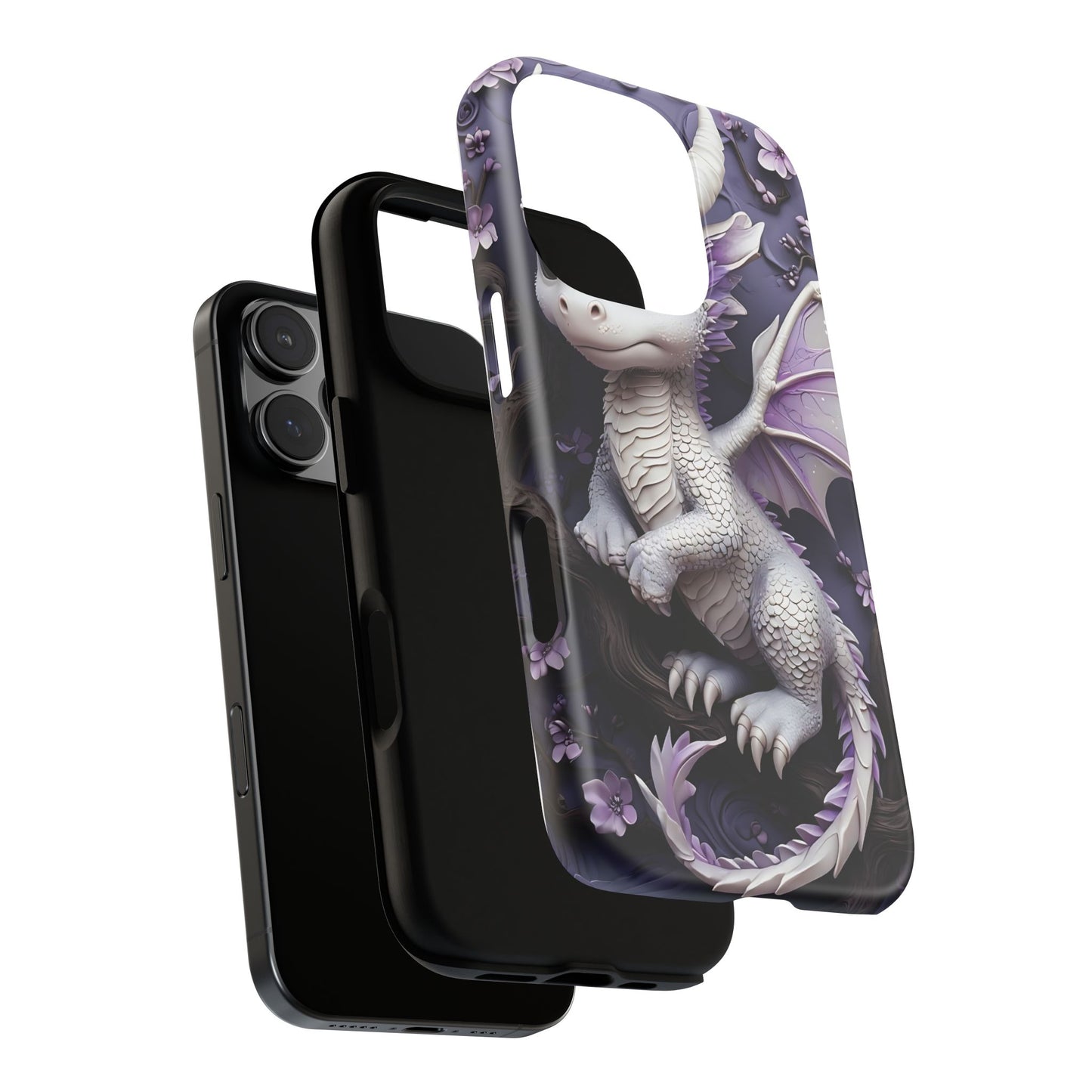Charming Young Dragon on a Branch Phone Case Design