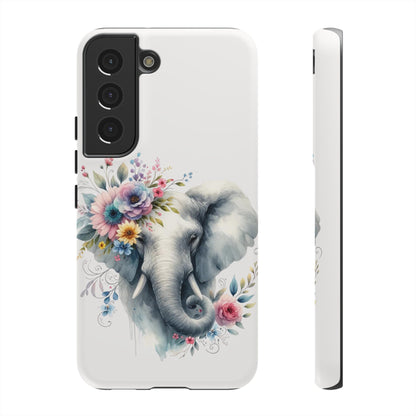 Floral Elephant Mobile Cover – Elegant Watercolor Art