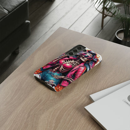 Neon Bones – Retro Skeleton & Vibrant Punk Aesthetic Mobile Cover