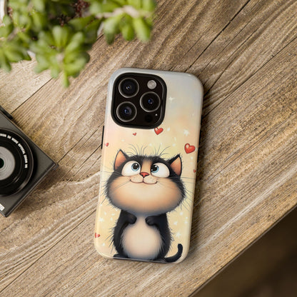 Cute Kitty Love Phone Case – Adorable Anime Cat Design for iPhone, Google Pixel & Samsung