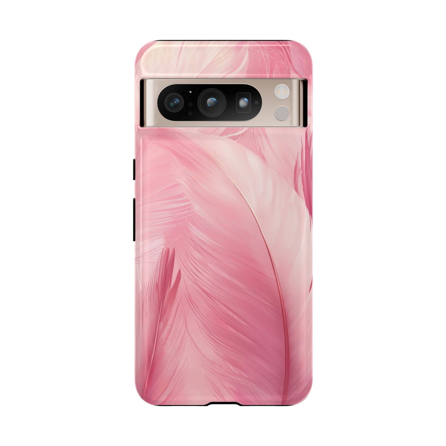 Soft Pink Flamingo Feather Phone Case for iPhone, Samsung & Google Pixel