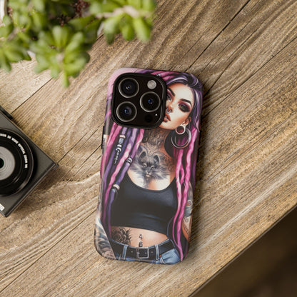 Tattooed Rebel – Gothic Cat Spirit Mobile Cover