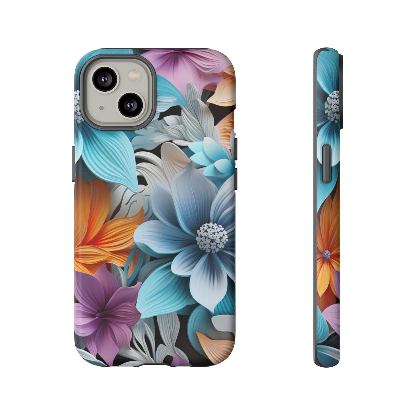 Elegant 3D Floral Bloom Mobile Case – Vivid & Artistic