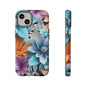 Elegant 3D Floral Bloom Mobile Case – Vivid & Artistic