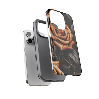 Midnight Gold Rose Mobile Case
