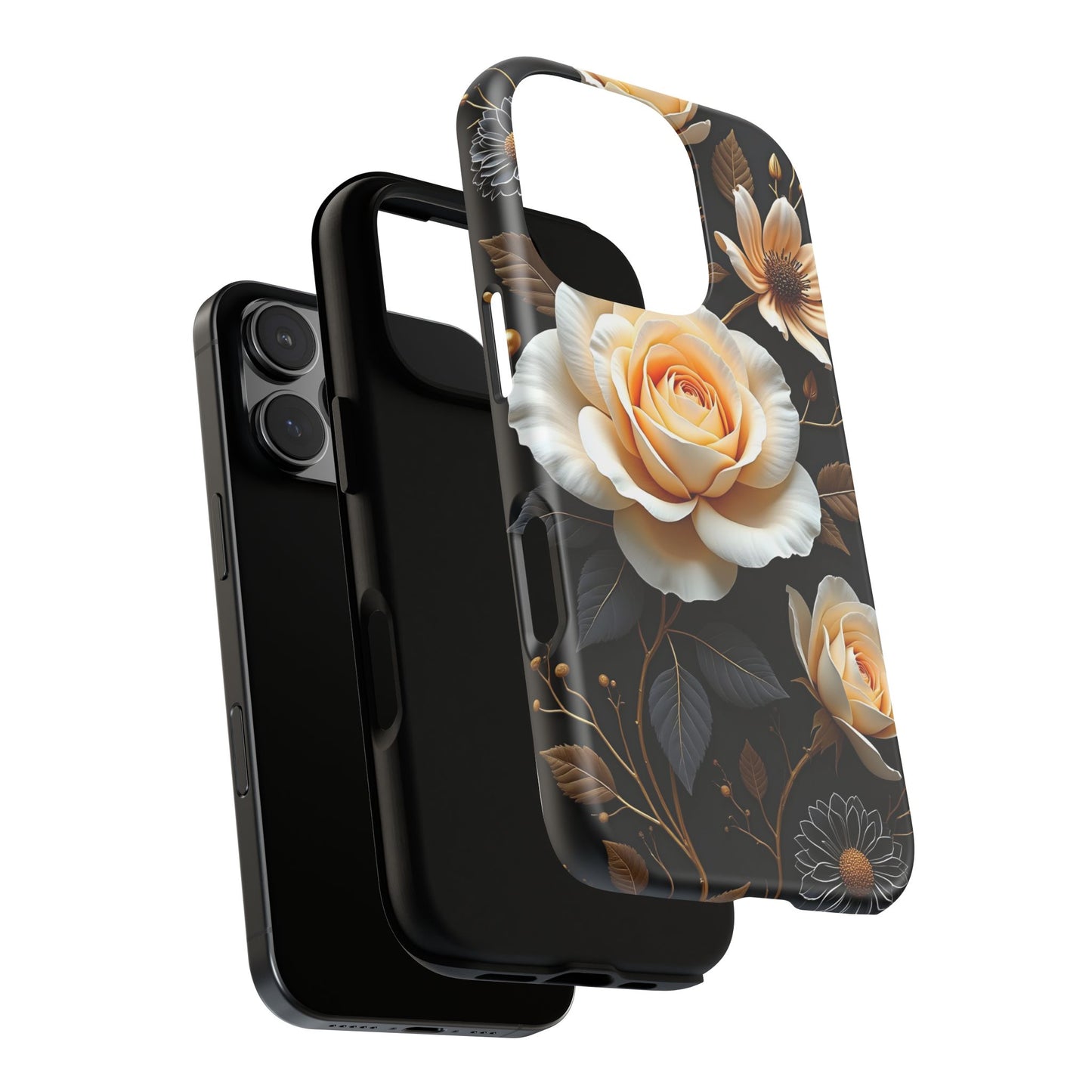 Elegant 3D Floral Design, Botanical Phone Case design for Iphone.