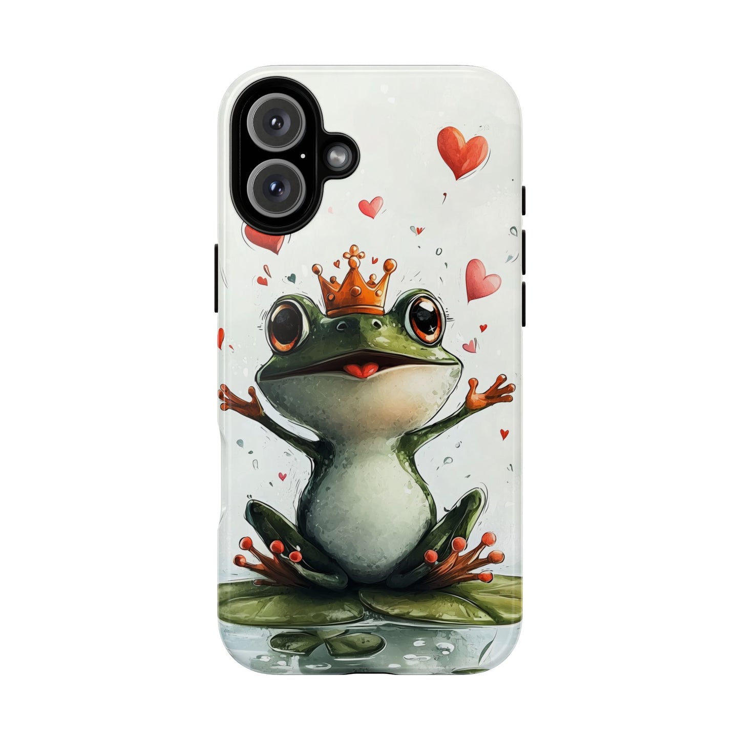 Happy Frog King Phone Case – Cute Anime Aesthetic for iPhone, Google Pixel & Samsung