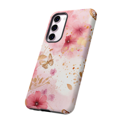 Blush Elegance Floral Mobile Case