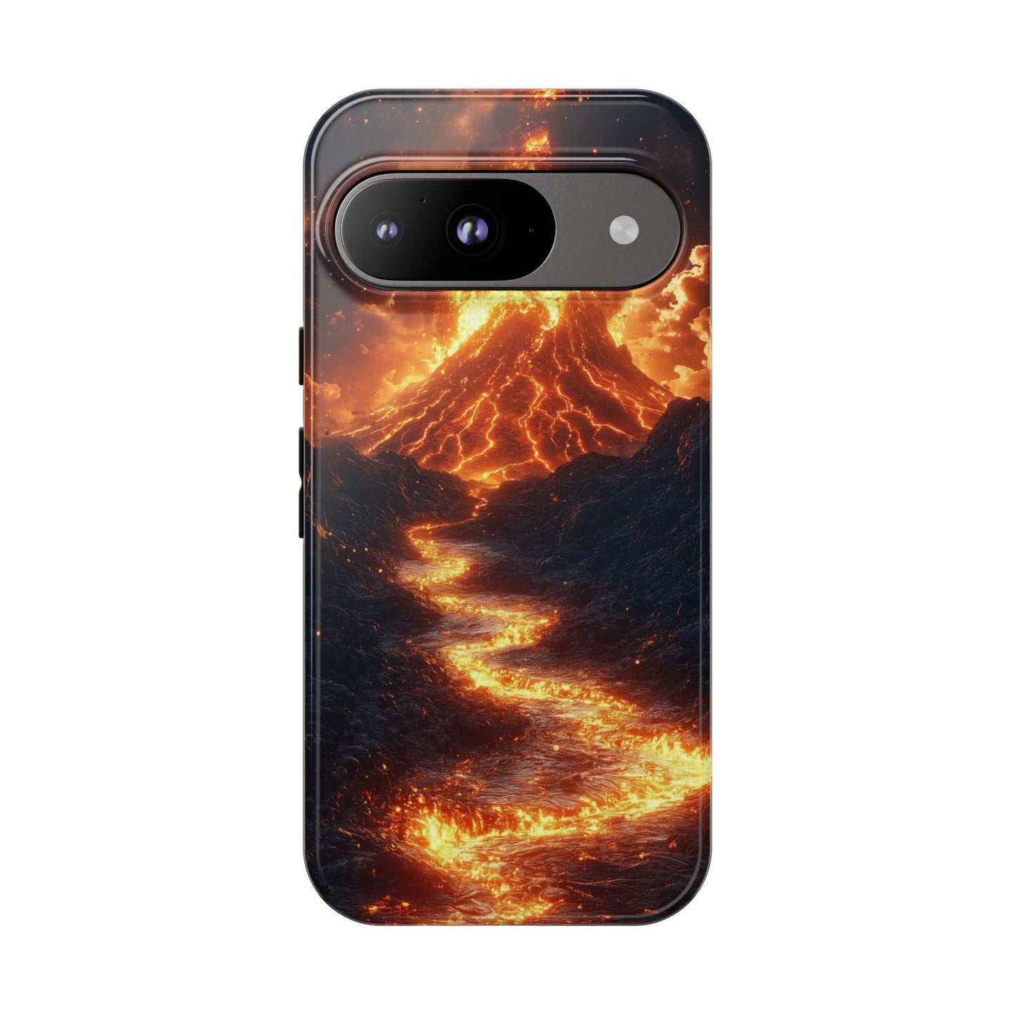 Erupting Volcano Lava Flow Phone Case for iPhone, Samsung & Pixel