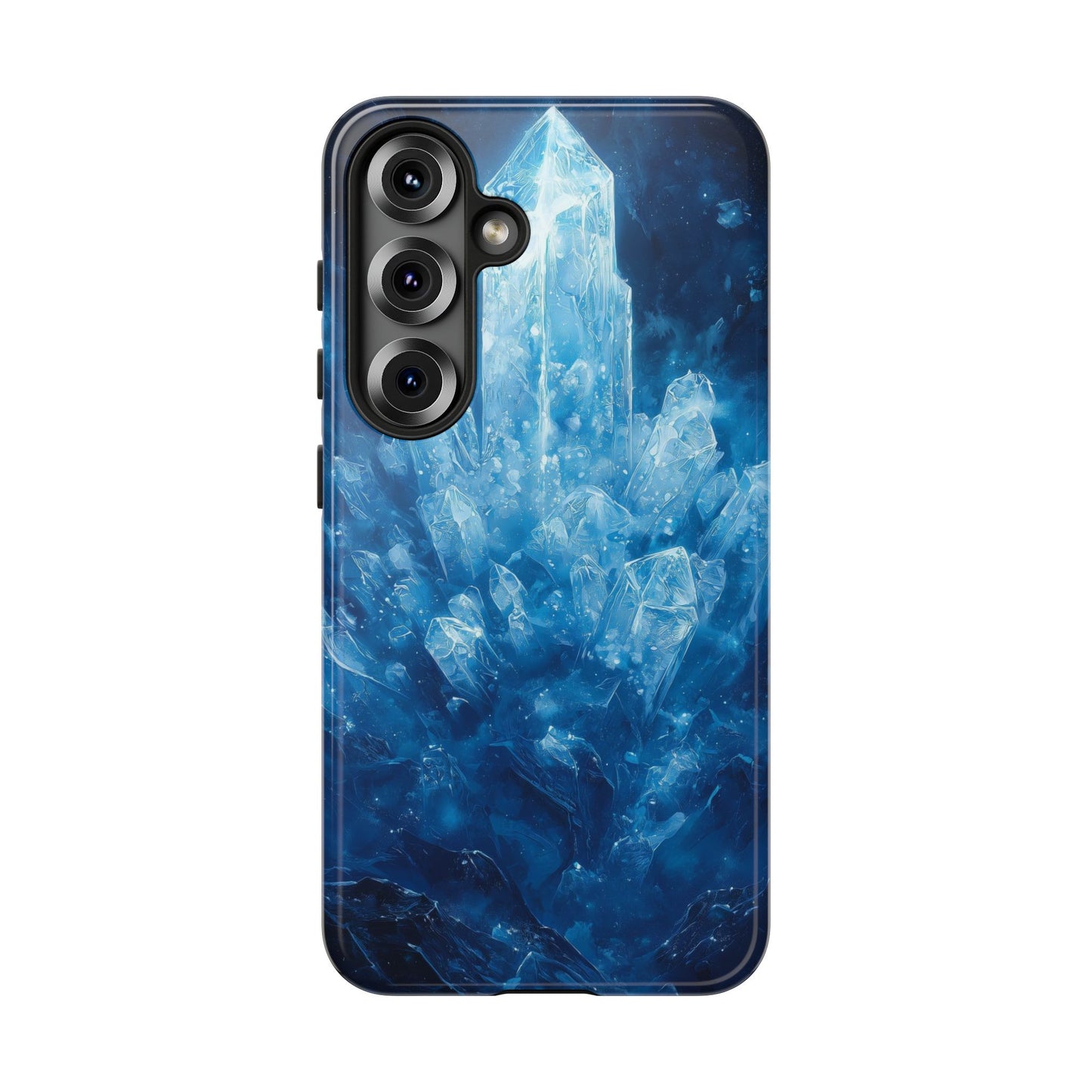 Cosmic Ice Crystal Matching Couple Phone Case – A Dazzling Duo for iPhone, Samsung & Google Pixel