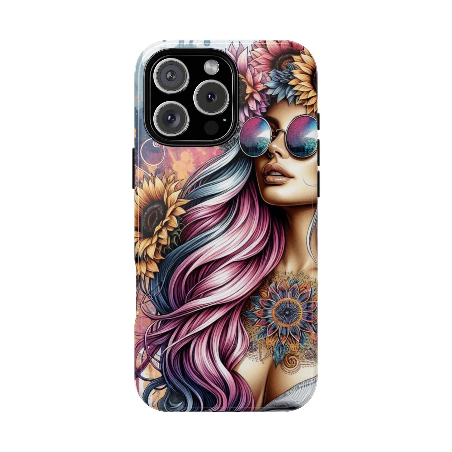 Bohemian Sunflower Queen – Retro Floral Fantasy Mobile Cover