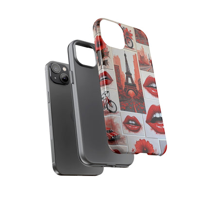 Red Lips & Eiffel Tower Phone Case