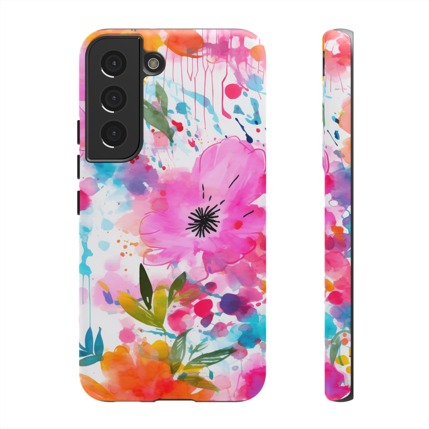 Vibrant Watercolor Floral Phone Case – Artistic & Colorful Design