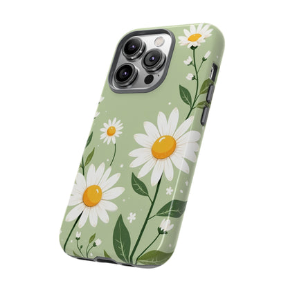 Green Floral Case, Daisy Pattern Design, Iphone Case Design, Perfect Gift For Her