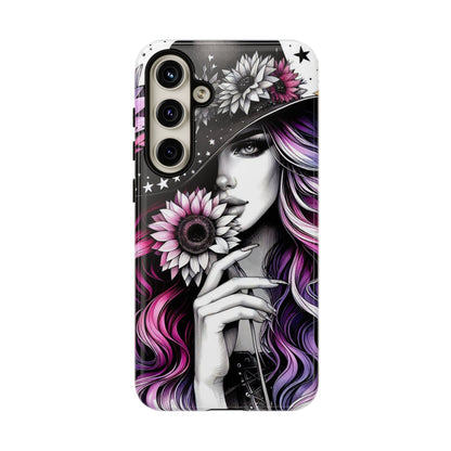 Mystic Bloom – Enchanted Witch & Floral Elegance Mobile Cover
