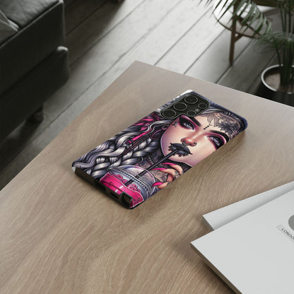 Icy Rebel – Silver Dreads & Edgy Street Chic Mobile Cover
