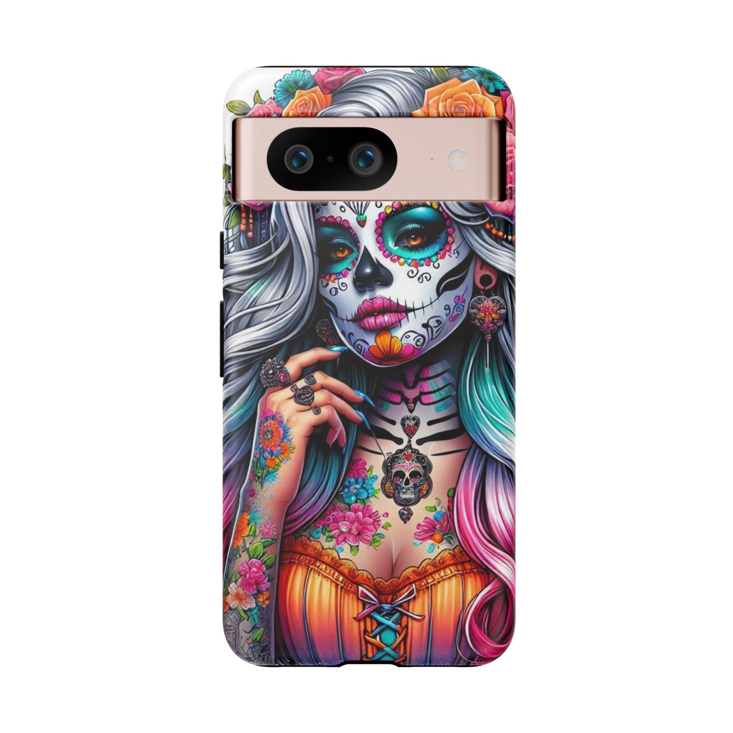 Sugar Skull Goddess – Día de los Muertos Floral Queen Mobile Cover