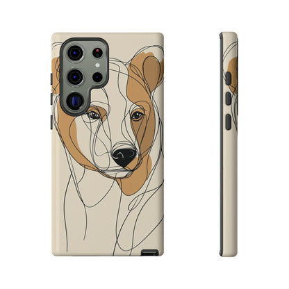Soul of the Wild: Minimal Bear Portrait Phone Case for iPhone, Samsung & Pixel