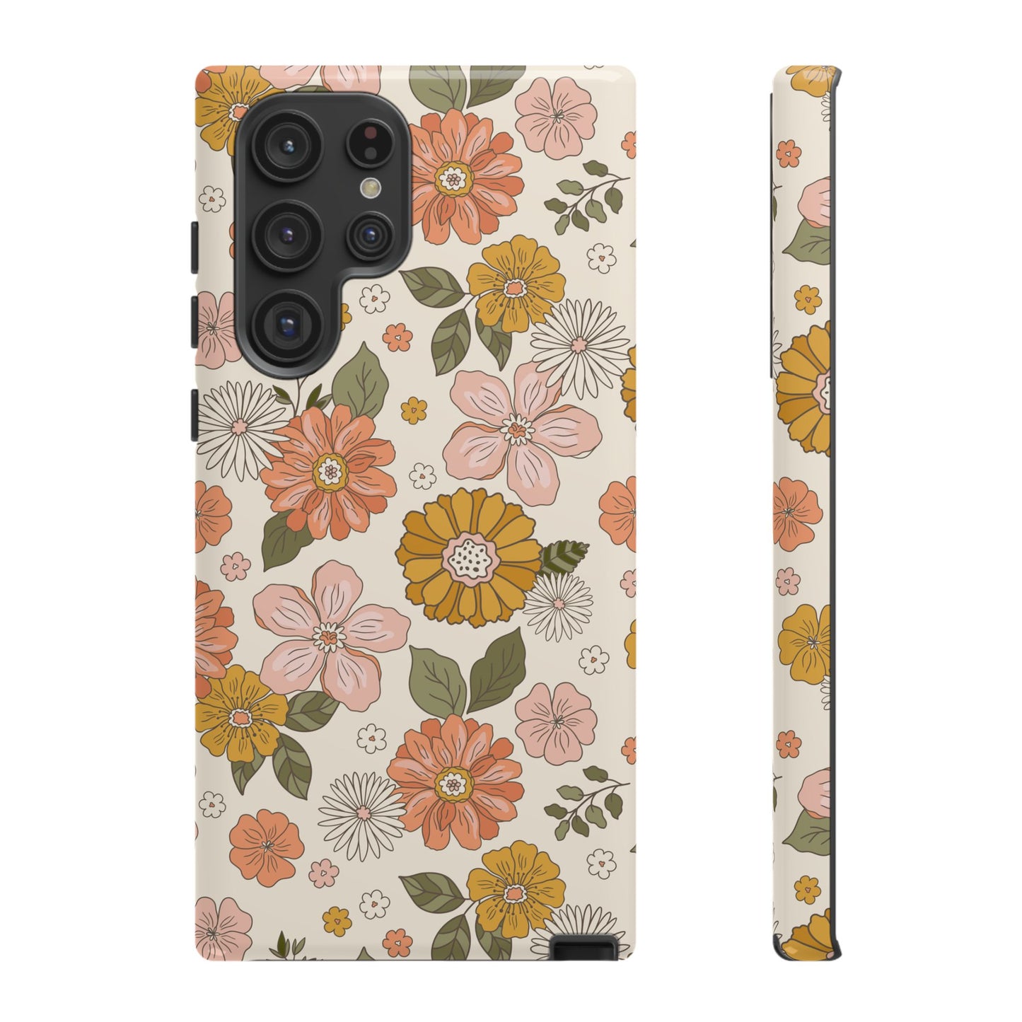 Retro Floral Phone Case - Vintage Aesthetic for iPhone, Samsung & Google Pixel