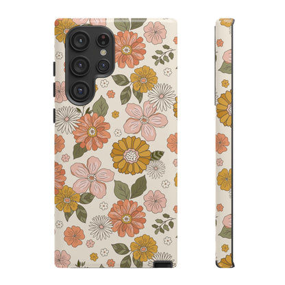 Retro Floral Phone Case - Vintage Aesthetic for iPhone, Samsung & Google Pixel