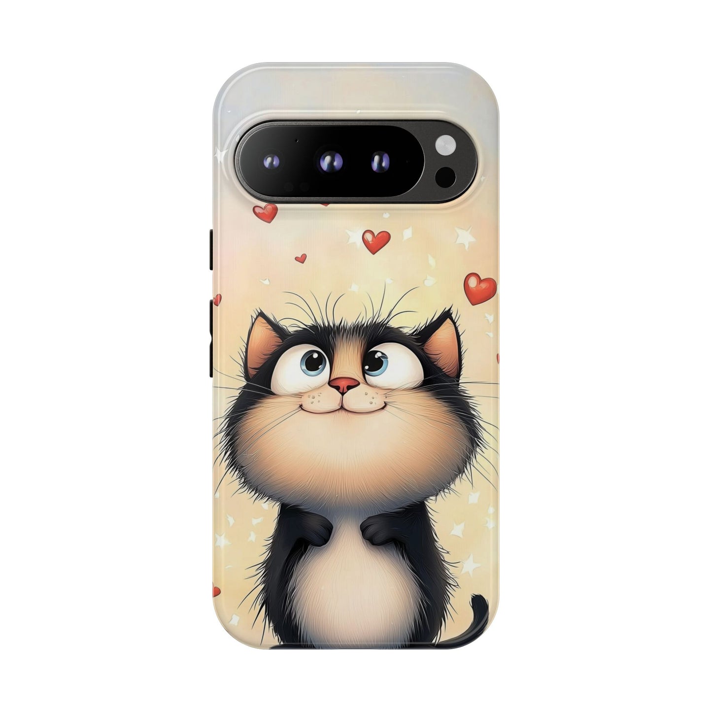 Cute Kitty Love Phone Case – Adorable Anime Cat Design for iPhone, Google Pixel & Samsung