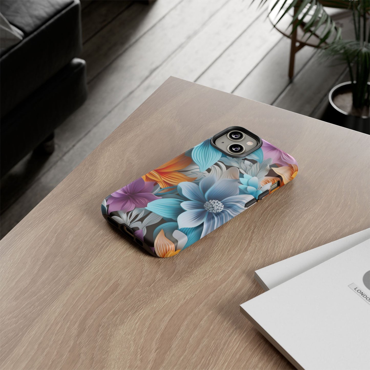Elegant 3D Floral Bloom Mobile Case – Vivid & Artistic
