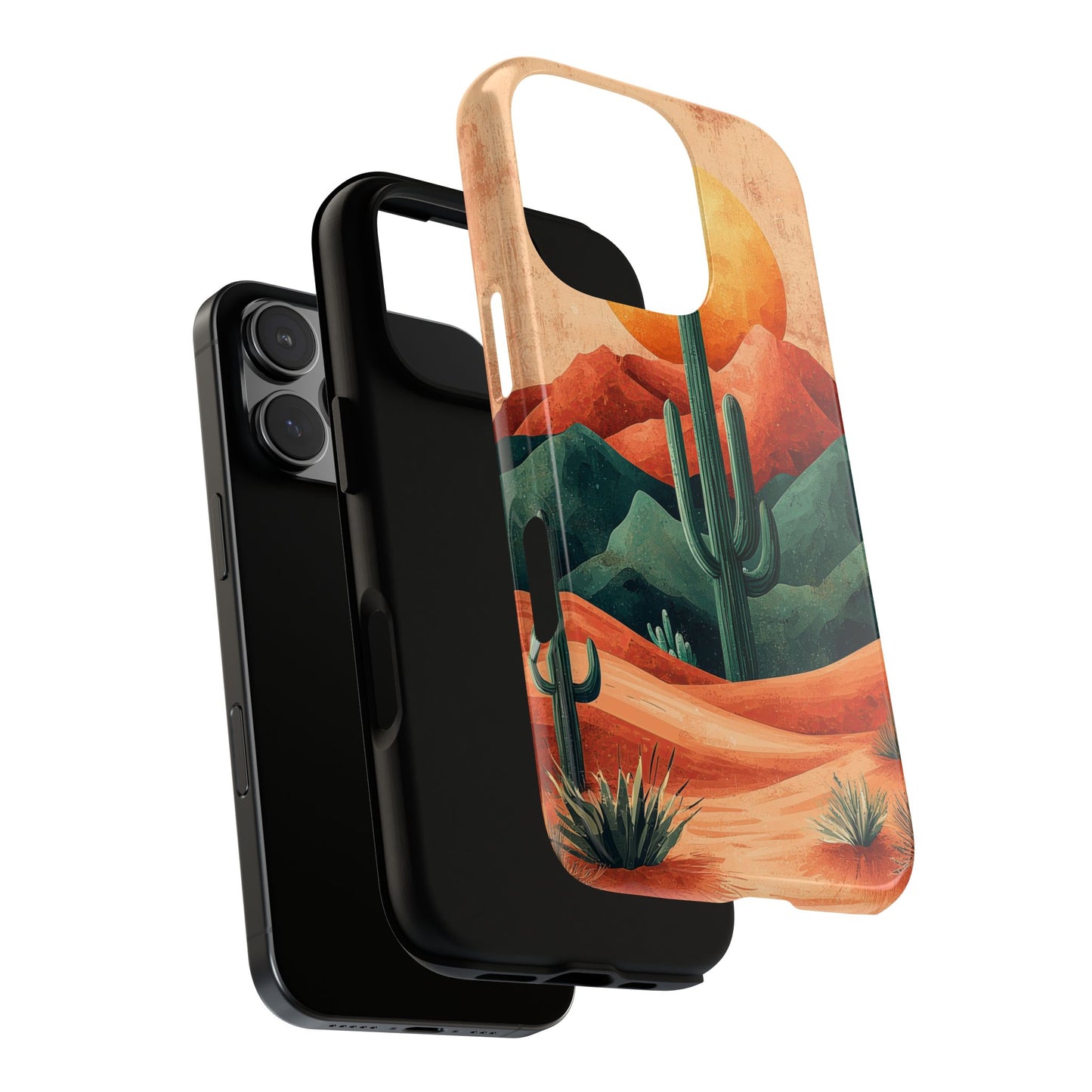 Sunset Cactus Dreams Boho Phone Case for iPhone, Pixel & Samsung