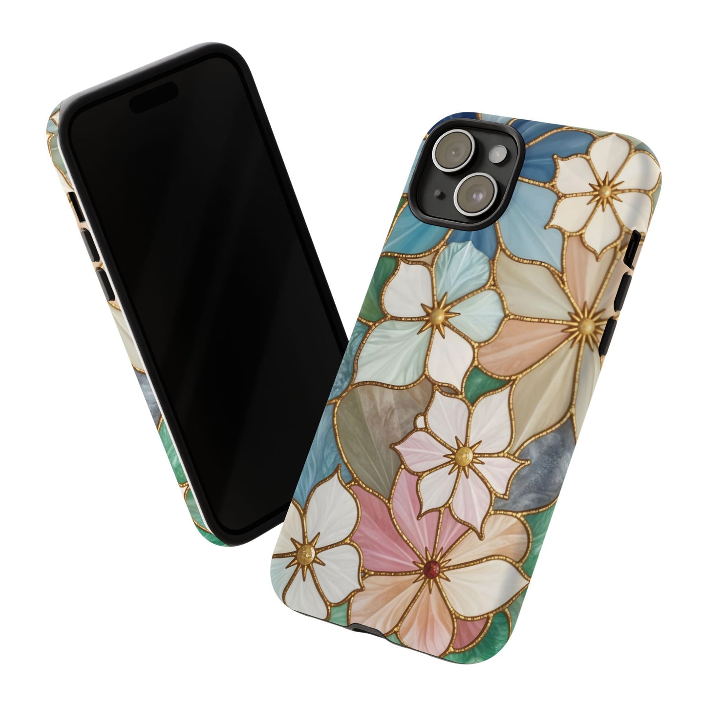 Floral Symphony: Stained Glass Elegance